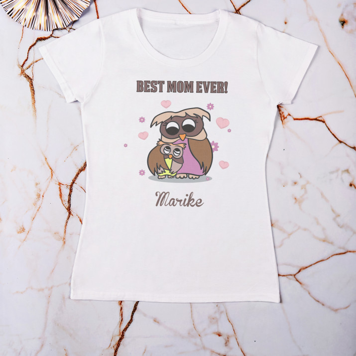Best mom ever - T-Shirt mit Aufdruck für Damen